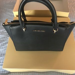 NEW -Michael Kors Black Leather Handbag